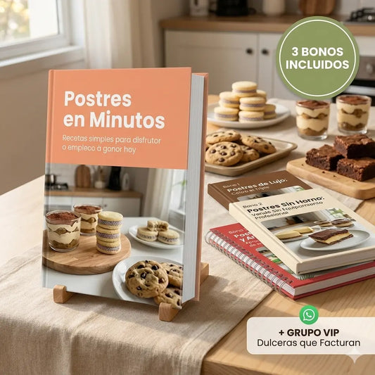 Postres en Minutos | 80+ recetas simples para disfrutar o empezar a ganar desde casa